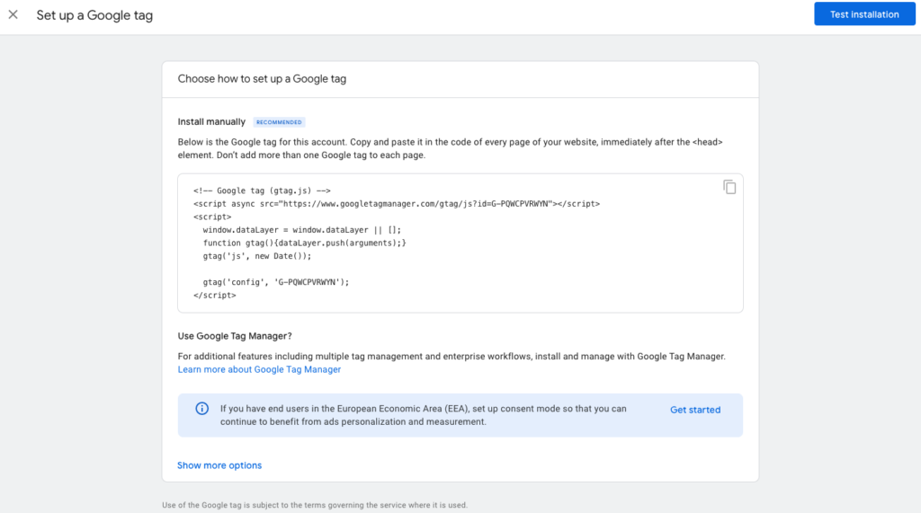 Google Analytics Google Tag